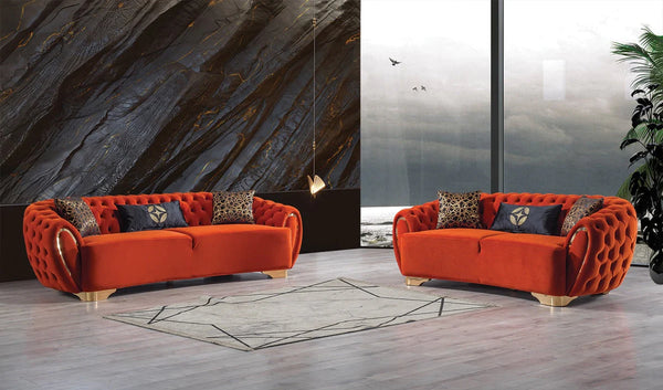 NovaModern Luxury Chesterfield Designer Sofa Set