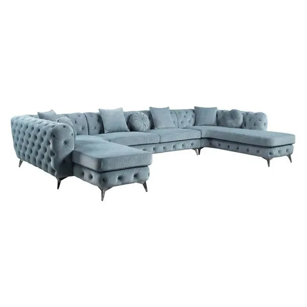 Atronia Teal Sectional Sofa
