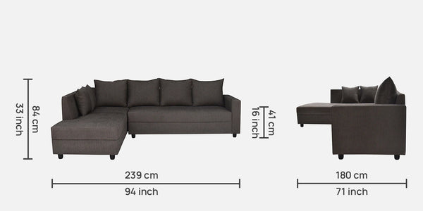 Stella Fabric RHS Sectional Sofa ,