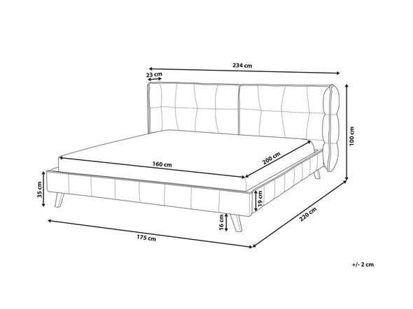 Emerald luxury Upholstered Bed