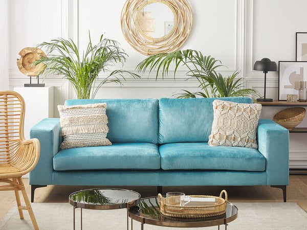 KIA Modern Sofa Set In Suede