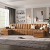 HONBAY U-Shaped Tufted Modular Sofa