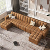 HONBAY U-Shaped Tufted Modular Sofa