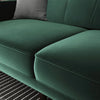 HONBAY Velvet Loveseat with Tufted Back