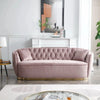 HAGEN CHESTERFIELD SUEDE TUFTED SOFA SET