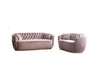 HAGEN CHESTERFIELD SUEDE TUFTED SOFA SET