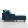 LShaped Blue Modular Sectional Sofa Chaise with Ottoman for Living Room