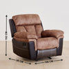 Aries Faux Leather 1-Seater Rocking Recliner - Brown