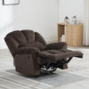 Fabric Manual Recliner In Dark Brown Color