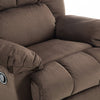 Fabric Manual Recliner In Dark Brown Color