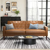 Wide Sofa Futon PU Leather/Velvet Loveseat Folding Sleeper Tufte