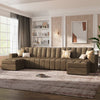 HONBAY U-Shaped Tufted Modular Sofa