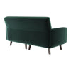 HONBAY Velvet Loveseat with Tufted Back