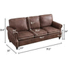 Faux Leather Sofa Couch