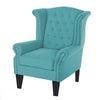 Wayside Chesterfield Wing Chair in Blue