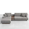 LShaped Blue Modular Sectional Sofa Chaise with Ottoman for Living Room