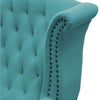 Wayside Chesterfield Wing Chair in Blue