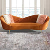 Velvet Round Arm Vintage Style Lounger