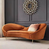 Velvet Round Arm Vintage Style Lounger
