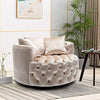 Wide Tufted Swivel Barrel Lounge