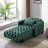 HomSof Chaise Modern Teal Chaise Lounge