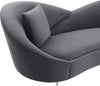 Velvet Round Arm Vintage Style Lounger