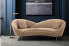 Velvet Round Arm Vintage Style Lounger