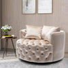 Wide Tufted Swivel Barrel Lounge