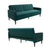 Wide Sofa Futon PU Leather/Velvet Loveseat Folding Sleeper Tufte