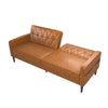 Wide Sofa Futon PU Leather/Velvet Loveseat Folding Sleeper Tufte