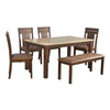 Marble Top Wooden6 Seater Dining Set (607)