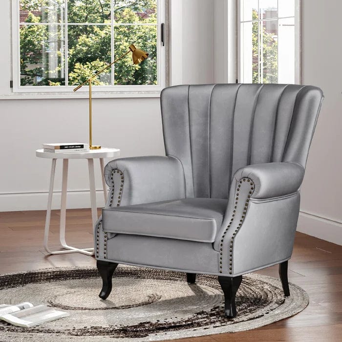 Cadsden Wide Tufted Velvet Wingback Chair – The Maple Tree