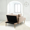 Stylish Tufted Two Arm Flared Arms Reclining Chaise Lounge