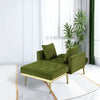 Stylish Tufted Two Arm Flared Arms Reclining Chaise Lounge