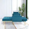 Stylish Tufted Two Arm Flared Arms Reclining Chaise Lounge