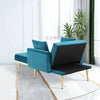 Stylish Tufted Two Arm Flared Arms Reclining Chaise Lounge