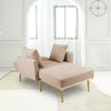 Stylish Tufted Two Arm Flared Arms Reclining Chaise Lounge