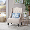 Full Back Lounge Chair Wide Tufted Wingback Chair