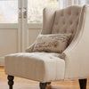 Full Back Lounge Chair Wide Tufted Wingback Chair