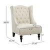 Full Back Lounge Chair Wide Tufted Wingback Chair