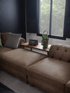 Designer Sofa SetL Shape Suede Fabric 7 Seater Sofa Set Luxury Furniture