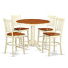 Person Counter Height Rubberwood Solid Wood Dining Set