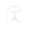 Person Counter Height Rubberwood Solid Wood Dining Set