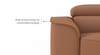 Molto vegan Leather Three Seater Recliner In Brown Colour