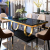 Bosco Luxury Dinning Table In Leatherite Chairs