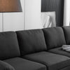 L shape Fabric Sofa With SS Legs