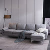 L shape Fabric Sofa With SS Legs