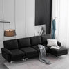 L shape Fabric Sofa With SS Legs