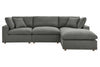 Commix Deep Seat Sectional Sofa With Ottoman,