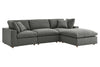 Commix Deep Seat Sectional Sofa With Ottoman,